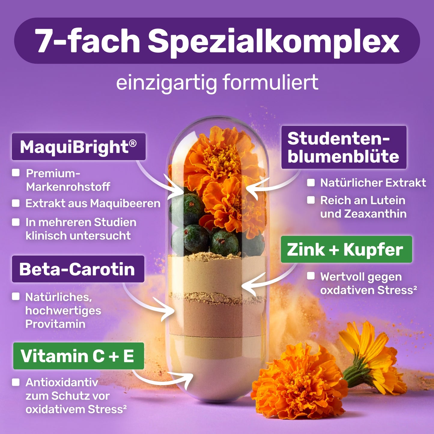 Glycowohl® Augen • Komplex Plus mit Lutein, MaquiBright® und Vitalstoffen