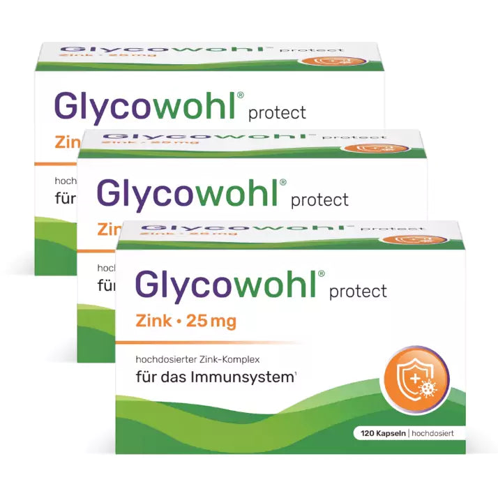 3x Glycowohl® protect Zink · 25 mg