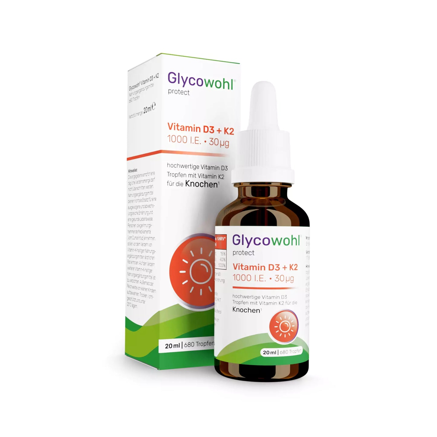 Glycowohl® Vitamin D3+K2 | 1000 I.E. · 30 µg